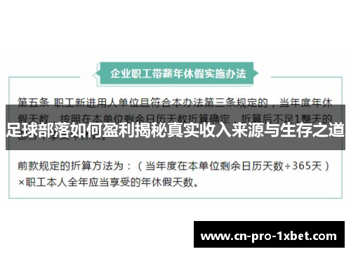 足球部落如何盈利揭秘真实收入来源与生存之道 足球部落如何盈利揭秘真实收入来源与生存之道